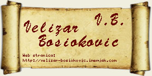 Velizar Bosioković vizit kartica